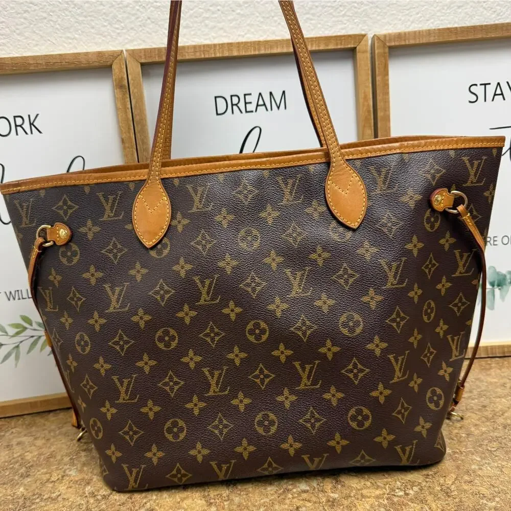 💎✨LIMITED EDITION✨💎 Authentic Louis Vuitton Neverfull MM Poppy Interior Bag - Picture 2 of 7